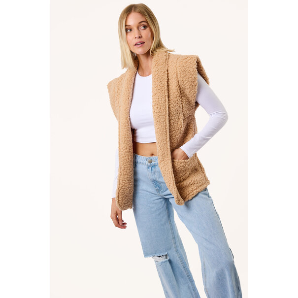 Sanne Teddy Gilet | Camel