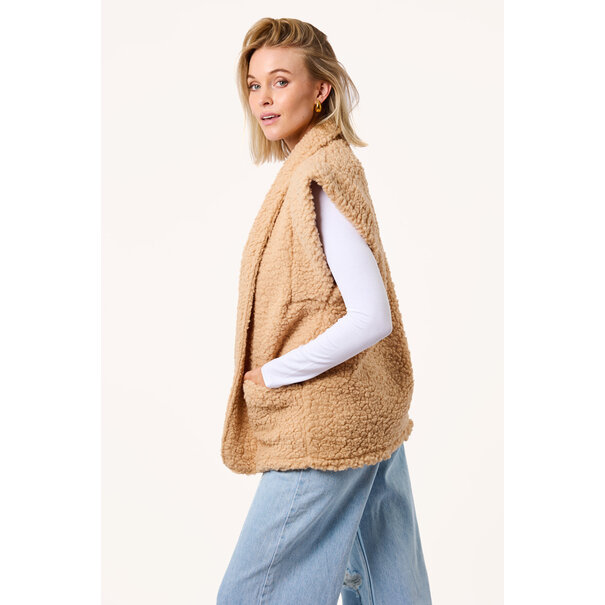 Sanne Teddy Gilet | Camel
