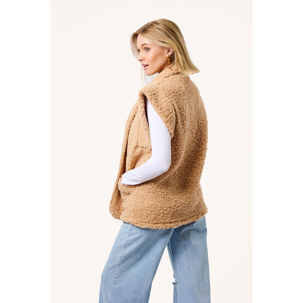 Sanne Teddy Gilet | Camel
