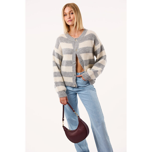 Sarah Gestreept Vest | Grijs/Wit