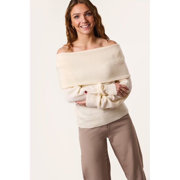 Ruby off shoulder trui | Wit