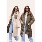Reversible Coat | Khaki/Beige