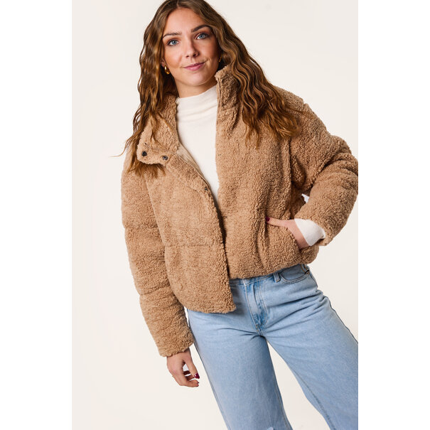 Korte Teddy Jas | Licht Bruin