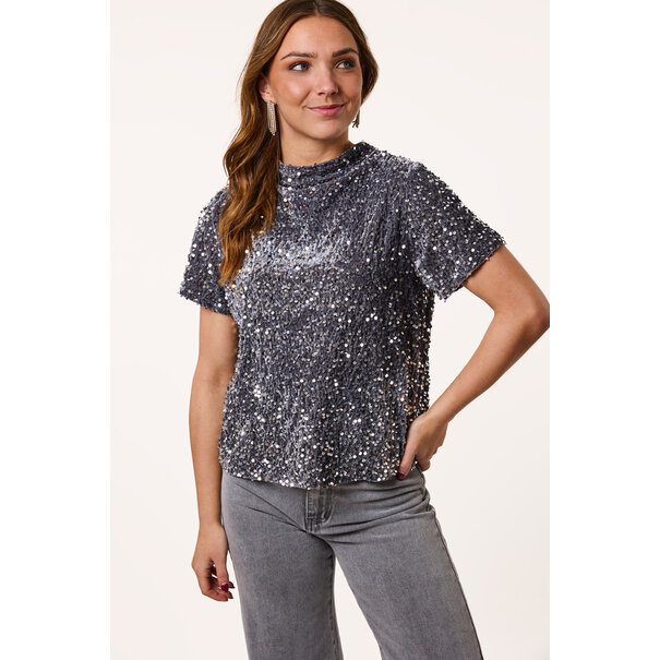 Glitter shirt | Zilver