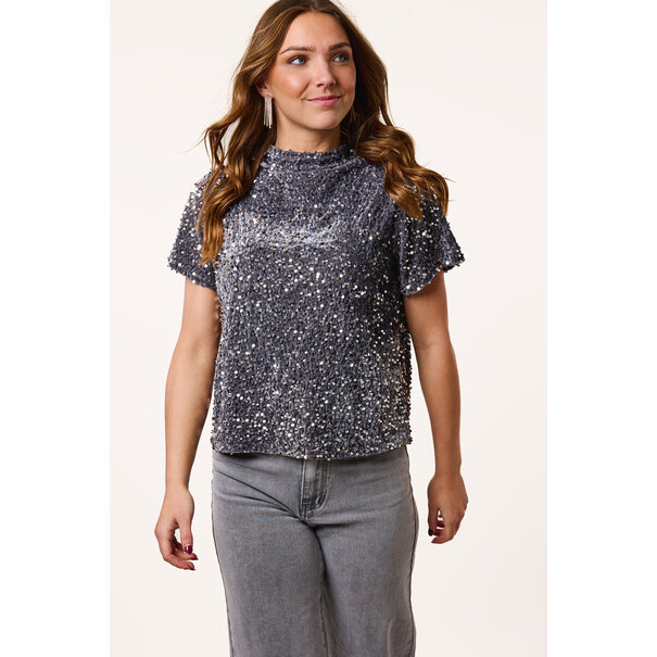 Glitter shirt | Zilver