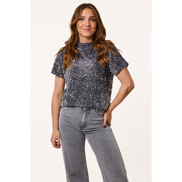 Glitter shirt | Zilver