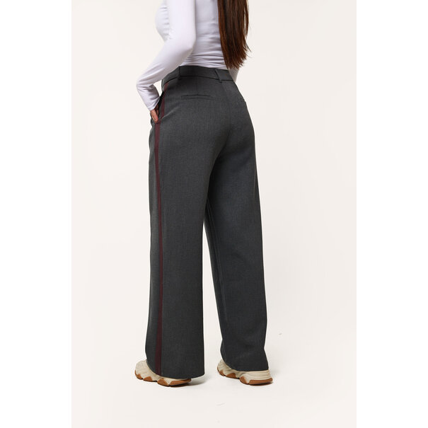 Evi pantalon met streep | Grijs