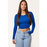 Marit Crop Top | Kobalt Blauw