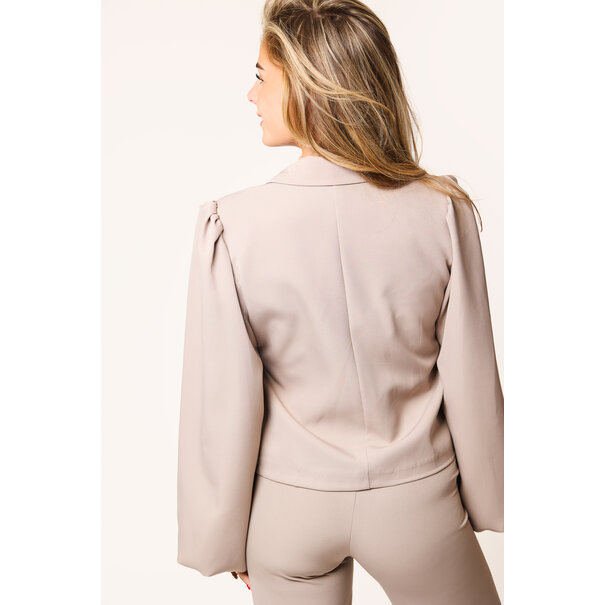 Lua overslag blazer | Licht taupe