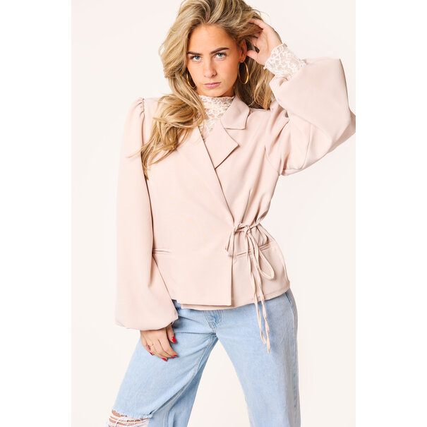 Lua overslag blazer | Licht roze