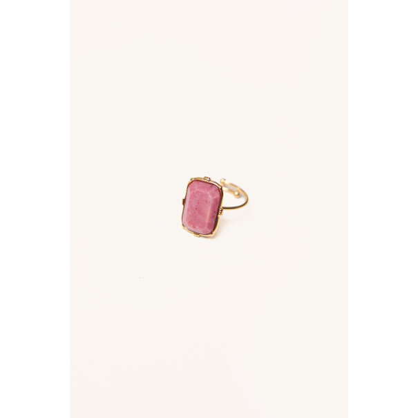 Ring met rouge steen | Goud