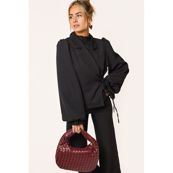 Lua overslag blazer | Zwart