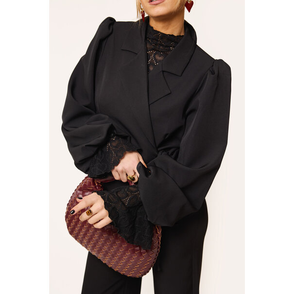 Lua overslag blazer | Zwart