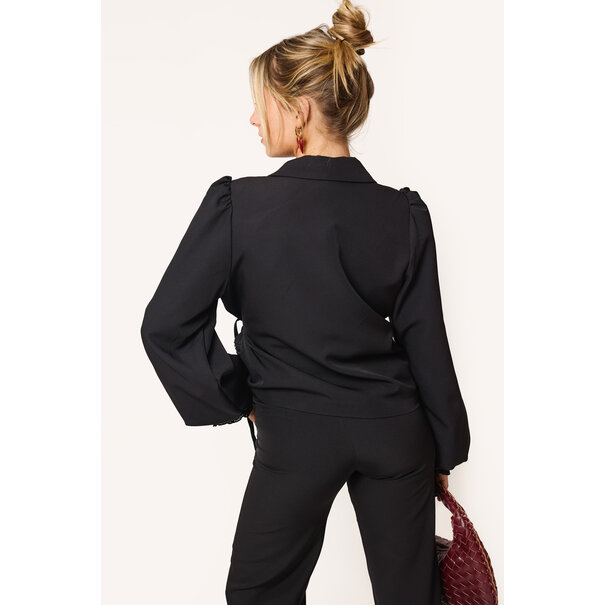 Lua overslag blazer | Zwart