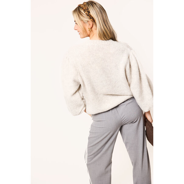 Amelie pantalon met streep | Grijs