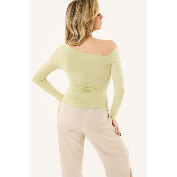 Mia one shoulder top | Matcha