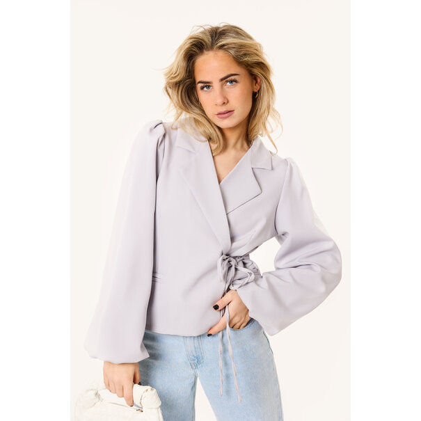Lua overslag blazer | Lichtgrijs