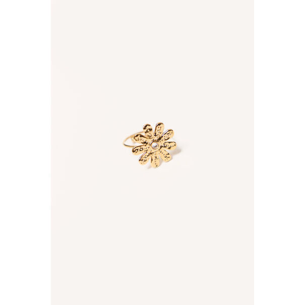 Statement ring bloem | Goud