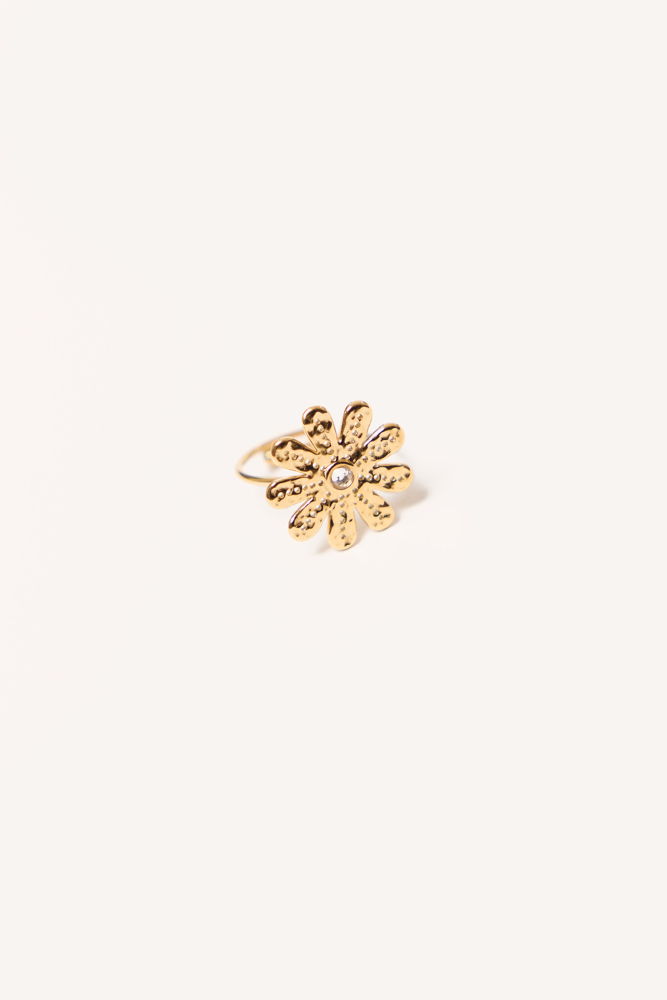 Statement ring bloem | Goud