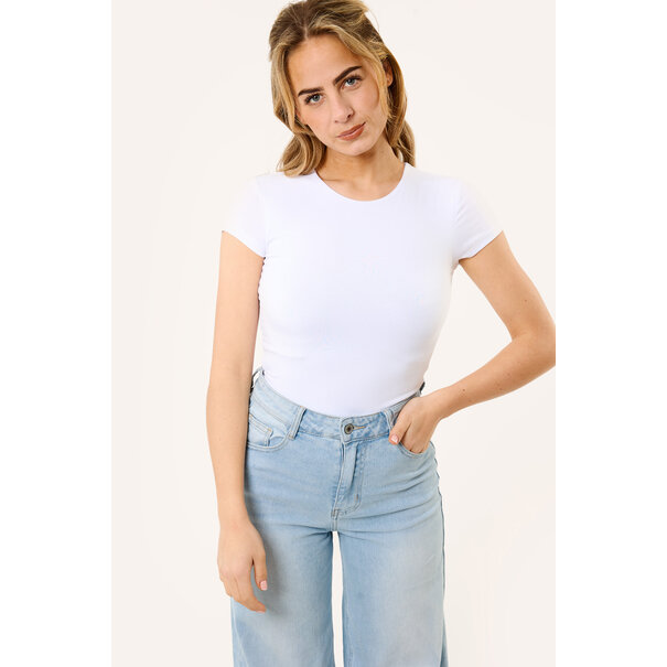 Sofie body met korte mouw | Wit