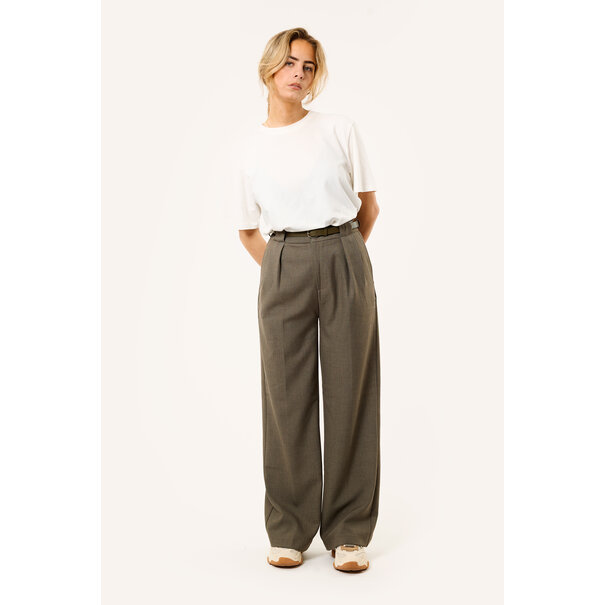 Classy pantalon met riem | Grijs
