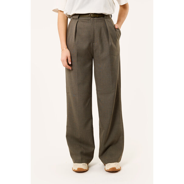 Classy pantalon met riem | Grijs