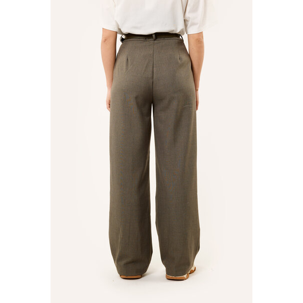 Classy pantalon met riem | Grijs