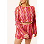 Mindy gehaakte top | Roze/rood