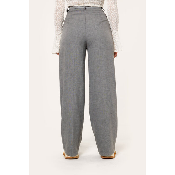 Classy pantalon met riem | Lichtgrijs