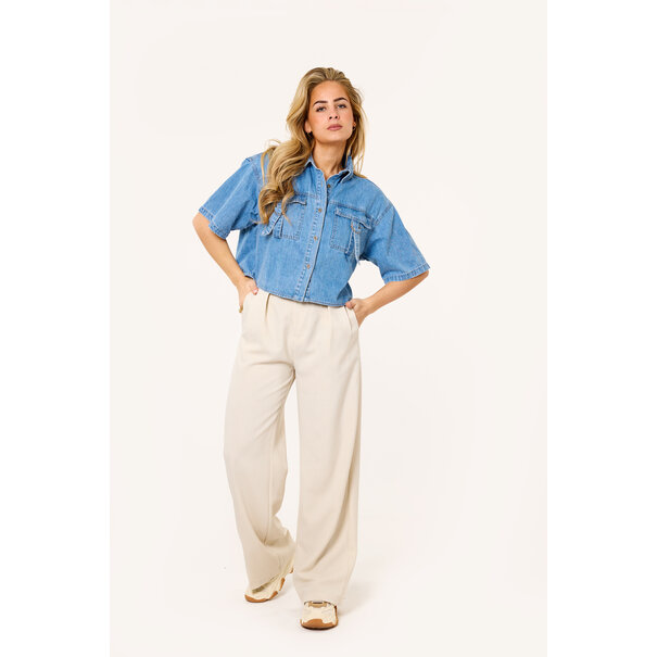 Classy pantalon met riem | Off white