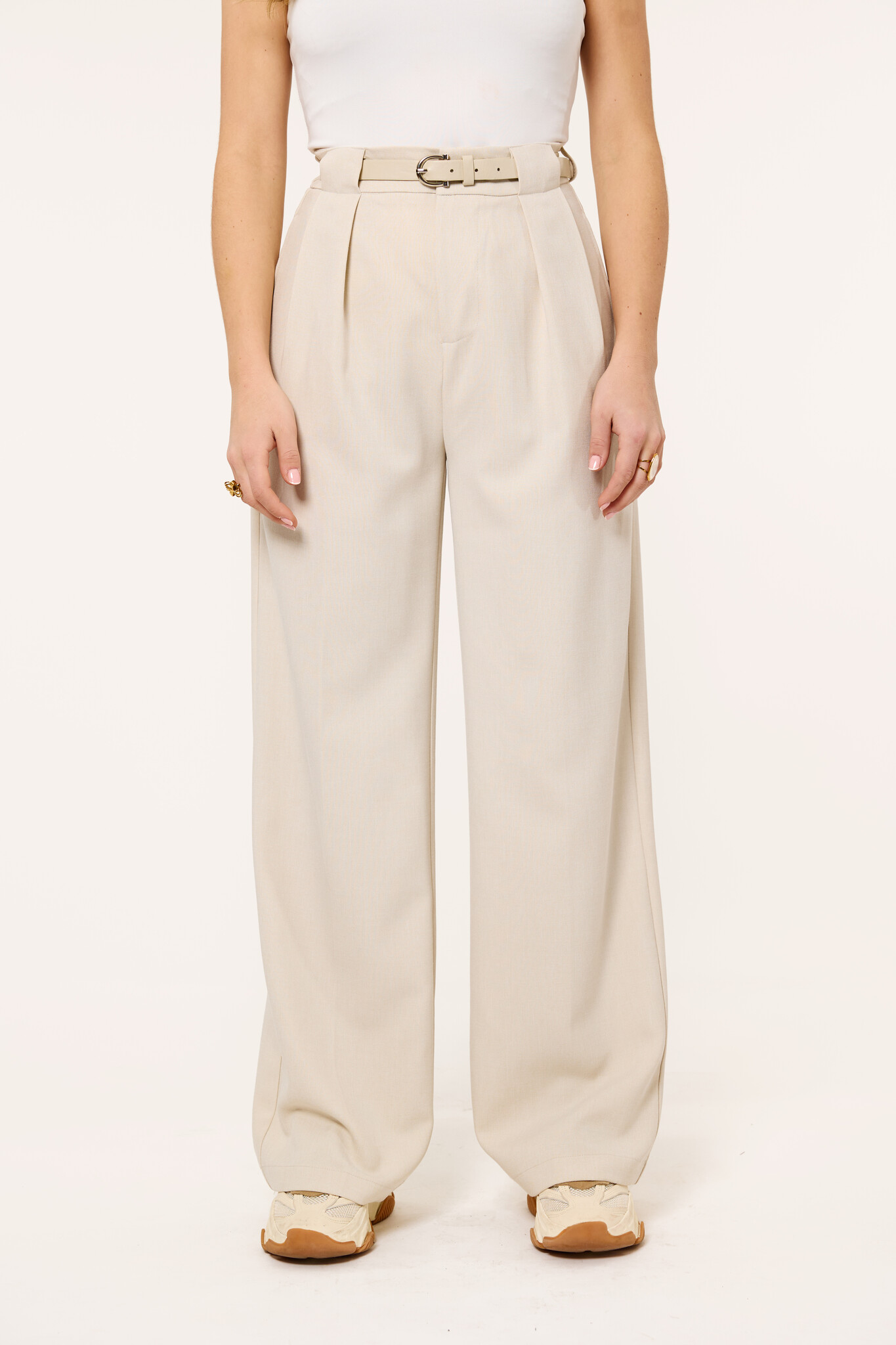 Classy pantalon met riem | Off white