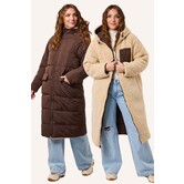 Reversible Coat | Bruin/Beige