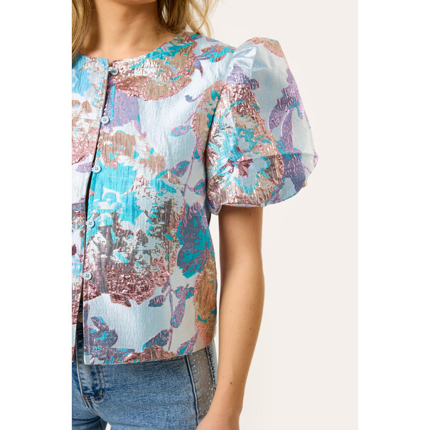 Jeike bloemen top | Blauw