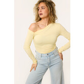 Mia one shoulder top | Lichtgeel (PRE-ORDER)