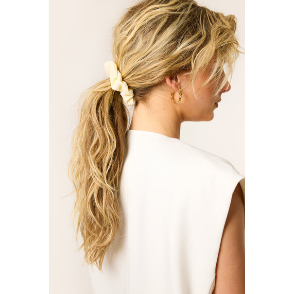 Scrunchie ribbel | Off white