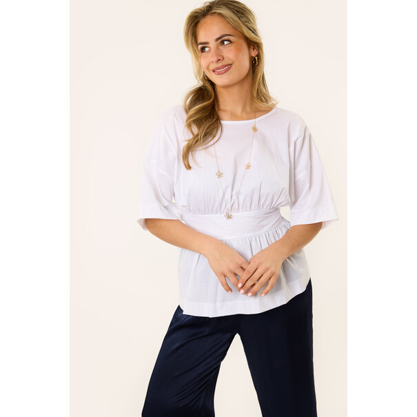 Jill blouse met open achterkant | Wit