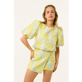 Lot gebloemde top | Geel