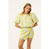 Lot gebloemde top | Geel