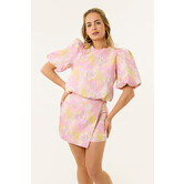 Lot gebloemde top | Lila