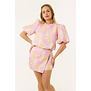 Lot gebloemde top | Lila