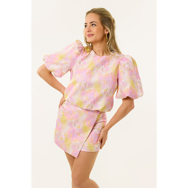 Lot gebloemde top | Lila