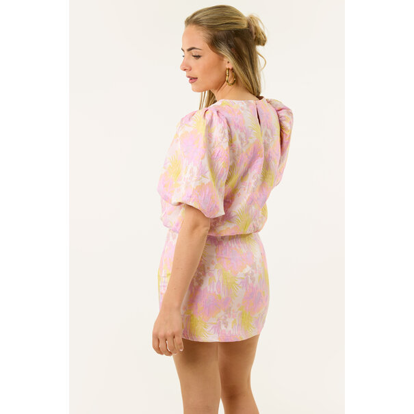 Lot gebloemde top | Lila