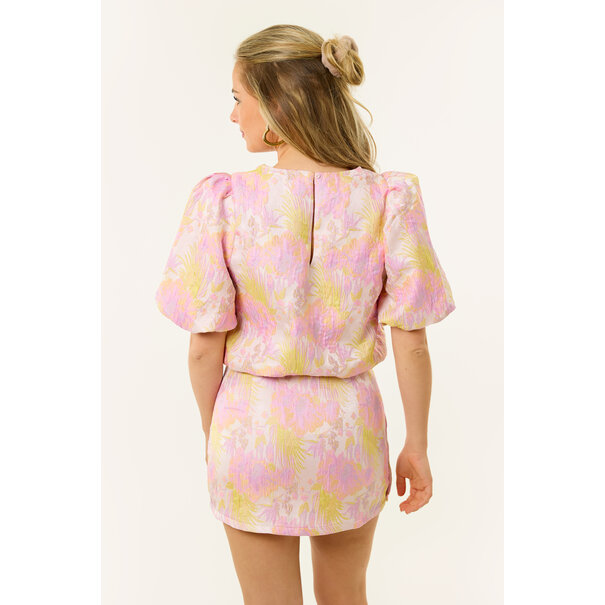 Lot gebloemde top | Lila