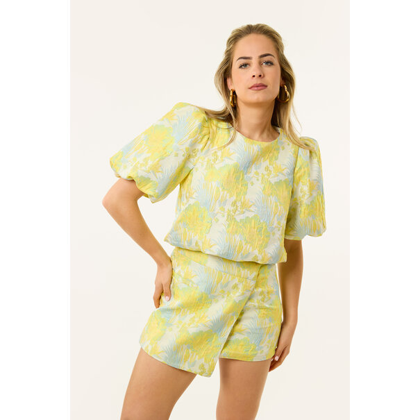 Lot gebloemde skort | Geel