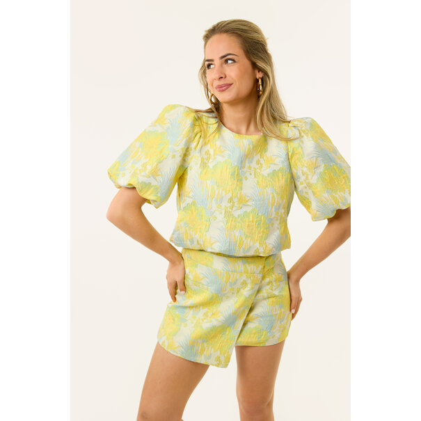 Lot gebloemde skort | Geel
