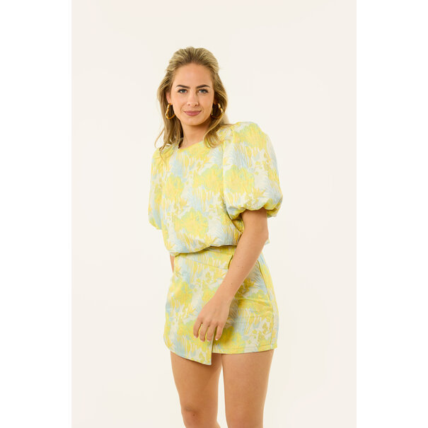 Lot gebloemde skort | Geel