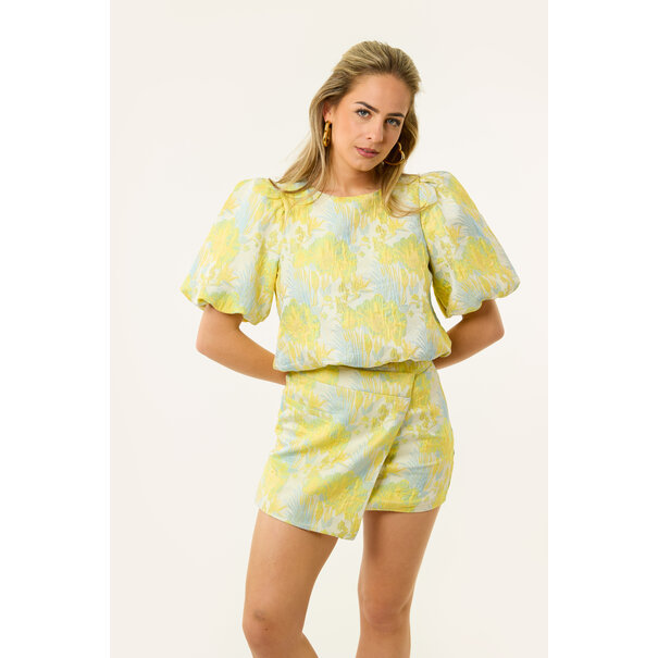 Lot gebloemde skort | Geel