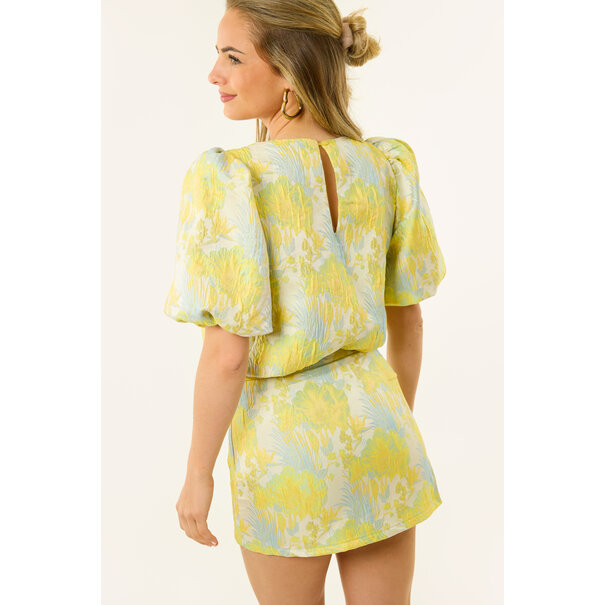 Lot gebloemde skort | Geel