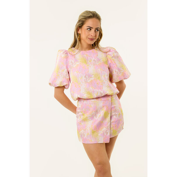 Lot gebloemde skort | Lila