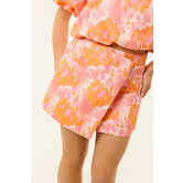 Lot gebloemde skort | Roze/oranje